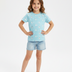 Kids Girls T-Shirt - Light Blue (KGSSA09)