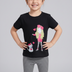 Kids Girls T-Shirt - Black (CSKT207)