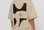 Perspective Graphic Tee Beige