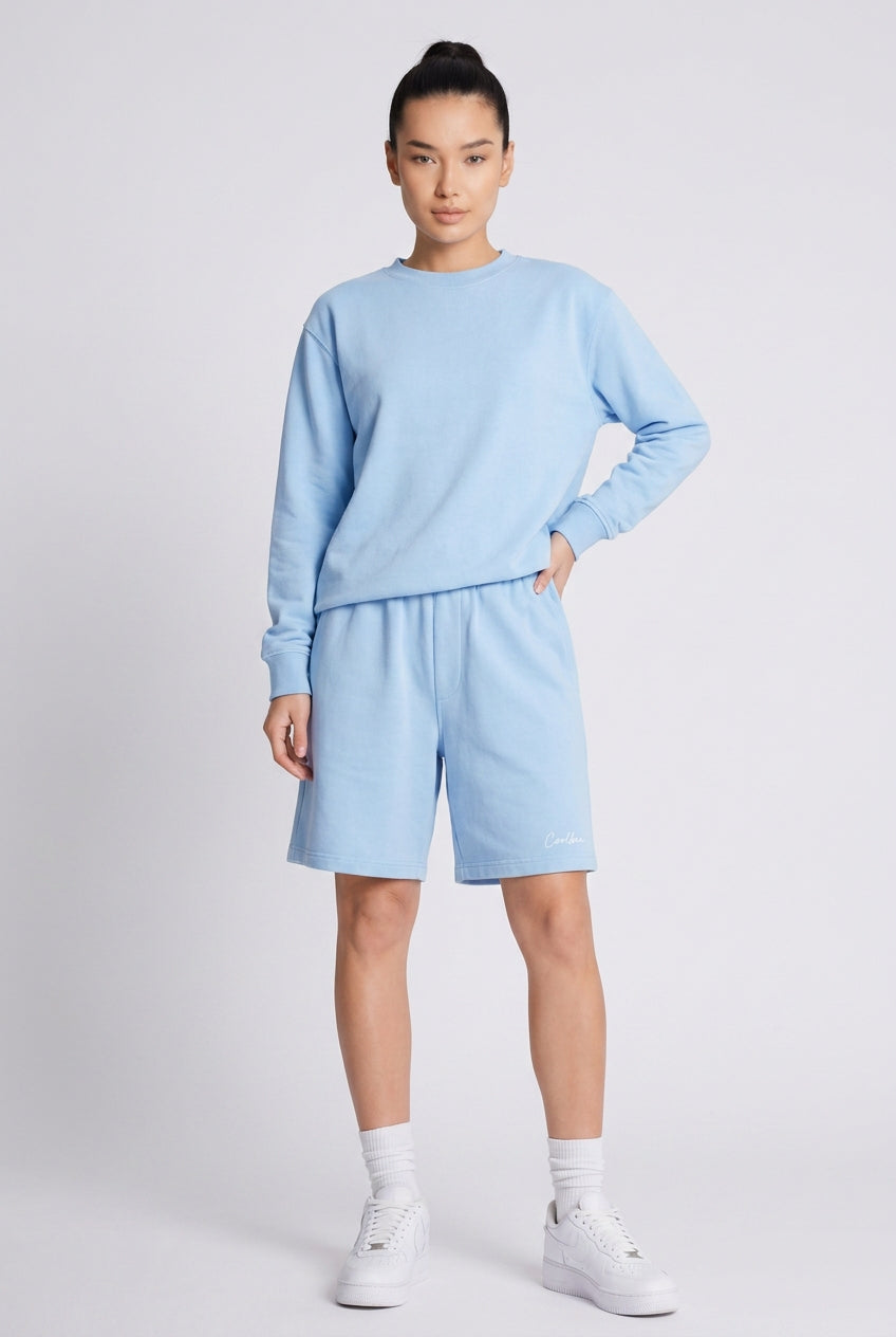 Cool Bee Regular Fit Shorts Sky blue for Women - Sky blue Regular Fit Casual Shorts India - Detail View