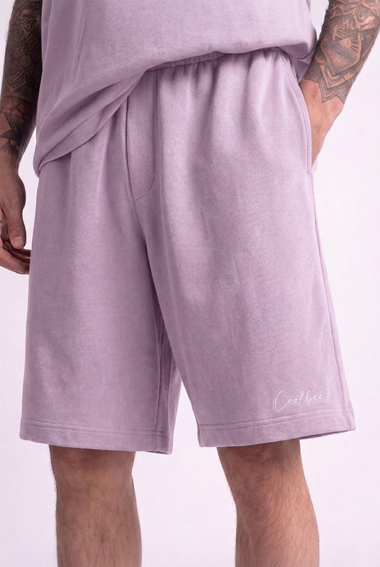 Cool Bee Regular Fit Shorts Lilac for Men - Lilac Shorts Summer Casual India