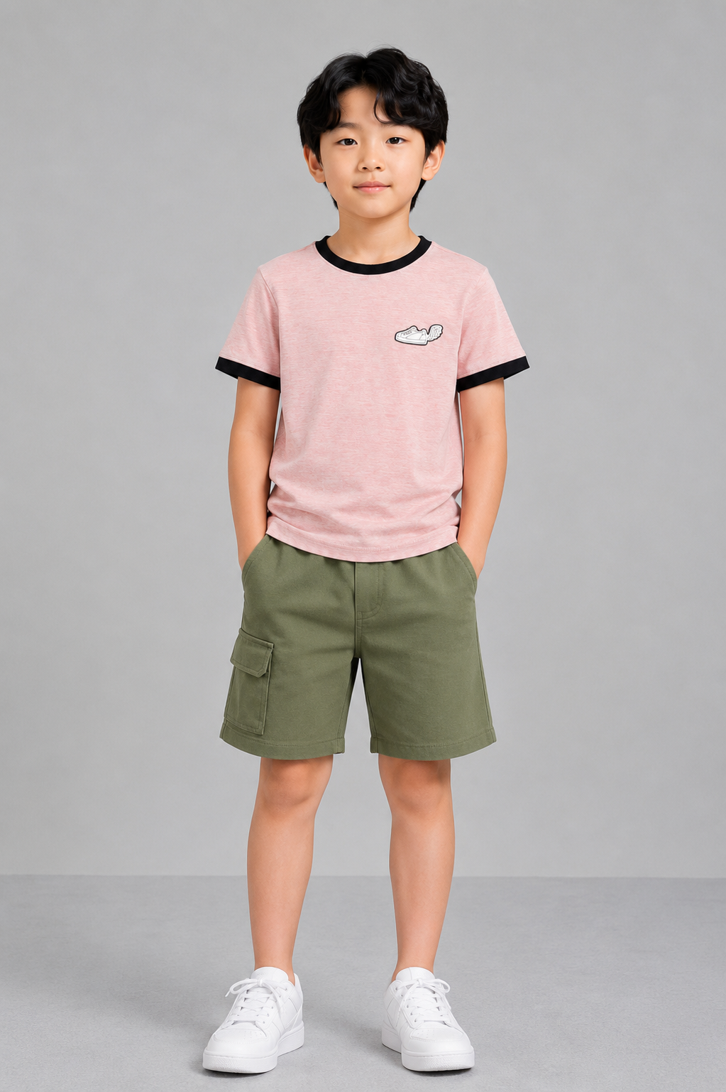 Coolbee Store Kids Boys T-Shirt - Pink (KBSSTR24) – front view