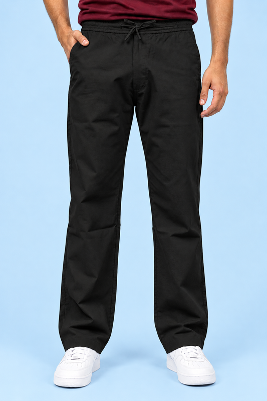 Linen Travel Pants Black