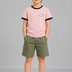 Kids Boys T-Shirt - Pink (KBSSTR24)