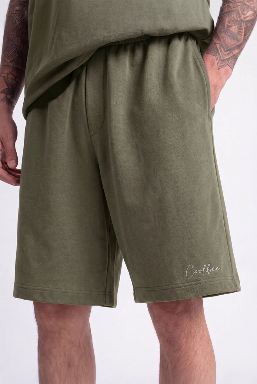 Cool Bee Regular Fit Shorts Green for Men - Green Shorts Summer Casual India