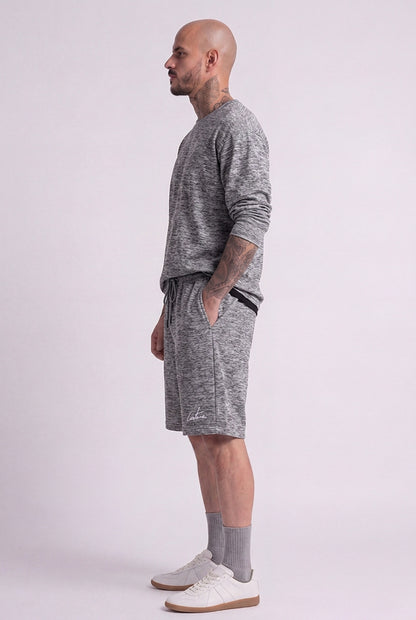 Cool Bee Regular Fit Shorts Gray Milange for Men - Shorts Summer Casual India - Lifestyle View