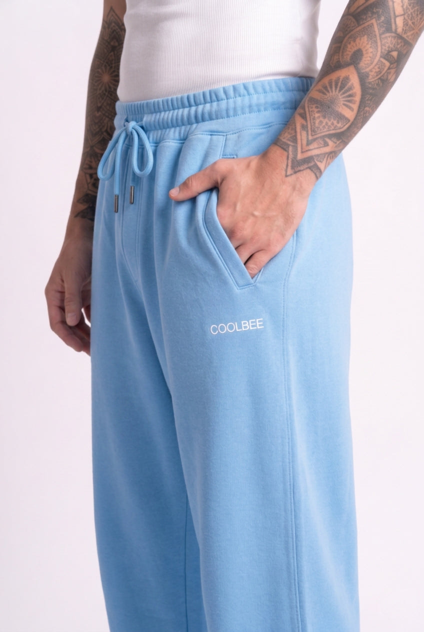 Cool Bee Joggers Sky Blue for Men - Sky Blue Joggers Casual Streetwear India - Lifestyle View