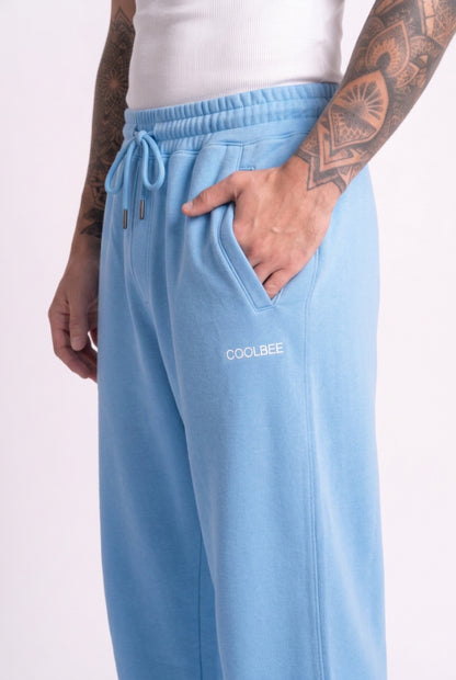Cool Bee Joggers Sky Blue for Men - Sky Blue Joggers Casual Streetwear India - Lifestyle View