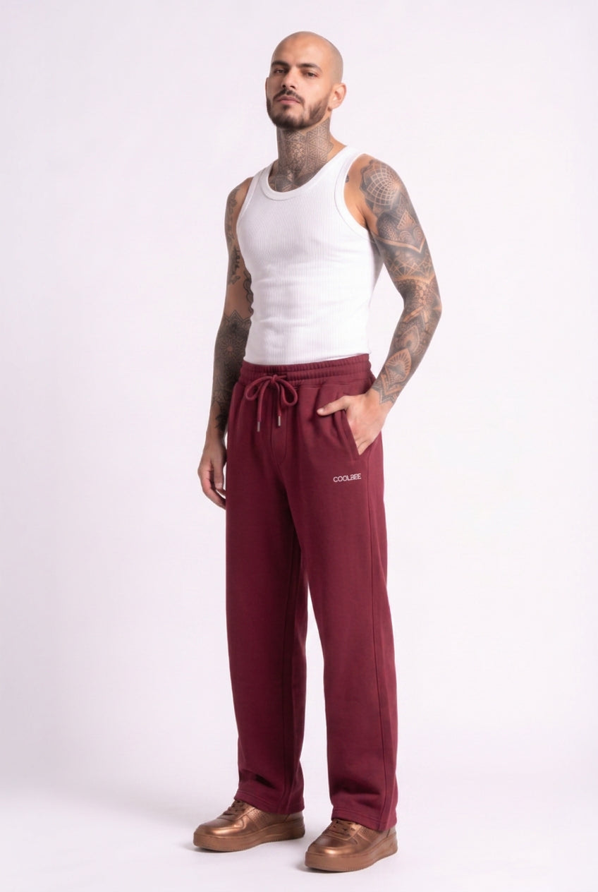 Cool Bee Joggers Maroon for Men - Maroon Joggers Casual Streetwear India - Detail View