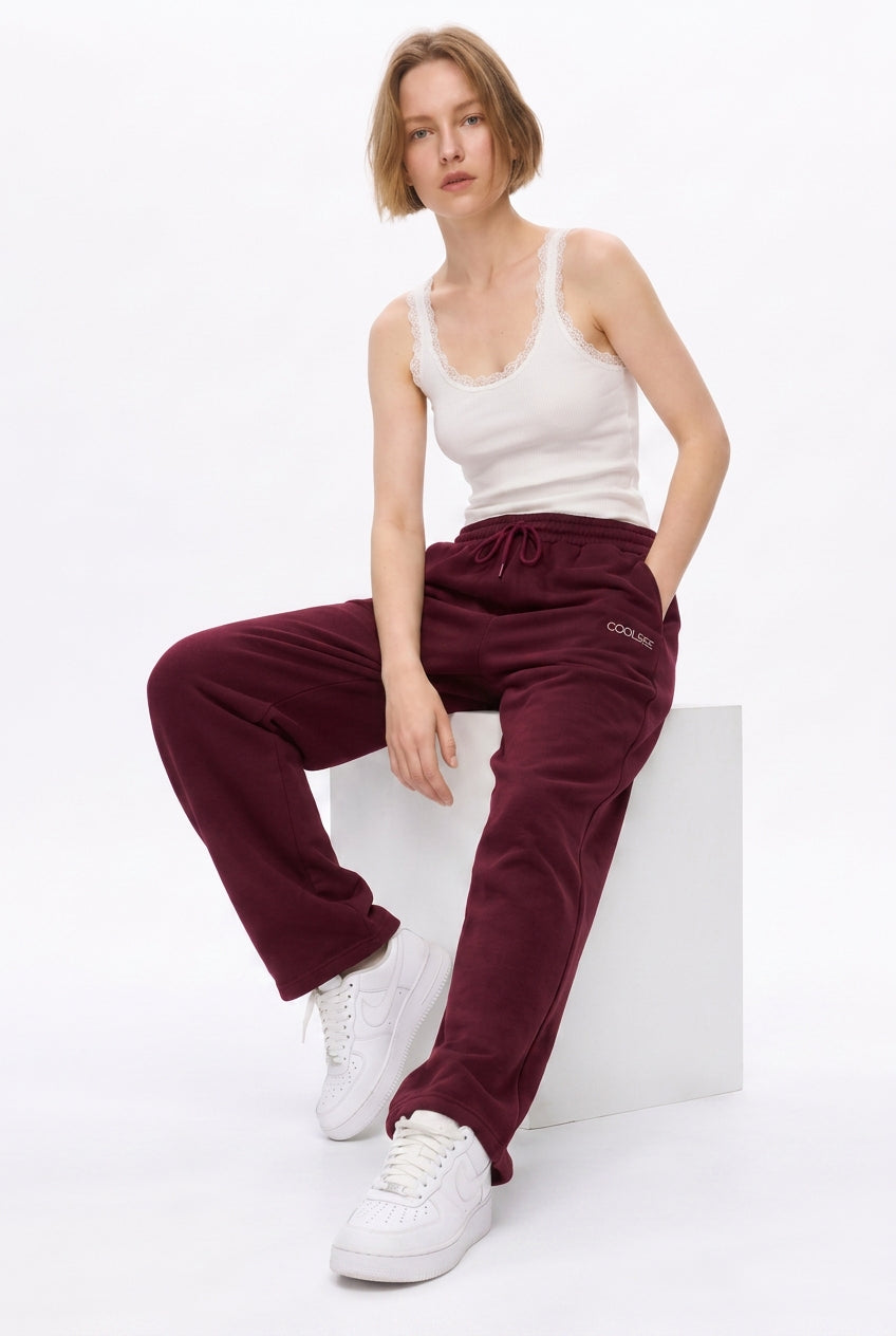 Cool Bee Joggers Maroon for Women - Joggers Casual Streetwear India - Detail View