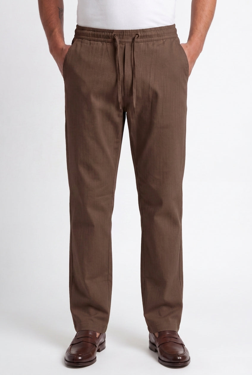Cool Bee Linen Travel Pants Brown for Men - Brown Linen Travel Pants Lightweight India