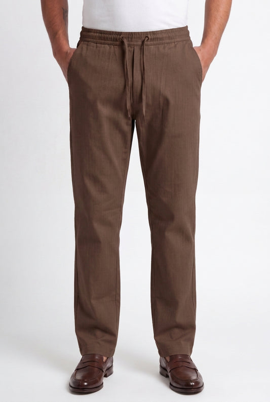 Linen Travel Pants Brown
