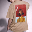 Cubist Bloom Oversize Tee Beige