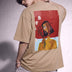 Cubist Bloom Oversize Tee Beige