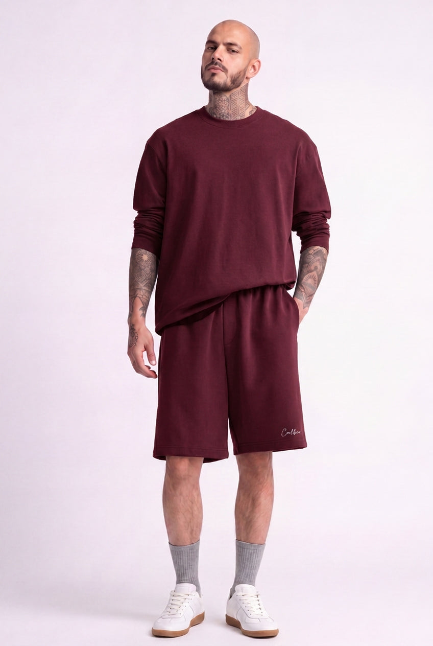 Cool Bee Regular Fit Shorts Maroon for Men - Shorts Summer Casual India - Detail View