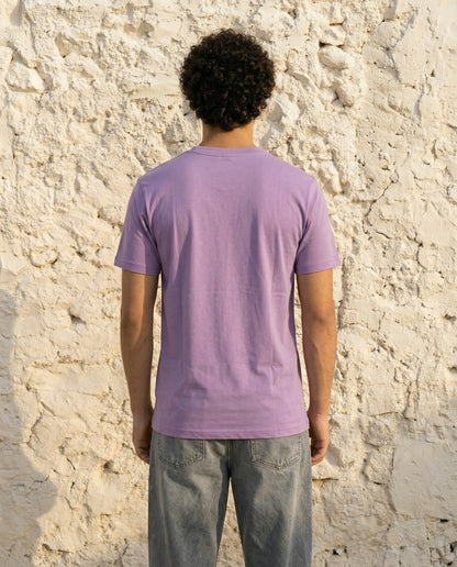 Cool Bee Essential Cotton Crew Neck T-Shirt Light Purple for Men - Light Purple Regular Fit Tee India - Lifestyle View