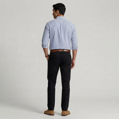 Super Premium Slim Fit Blue Deep Striped Oxford Shirt