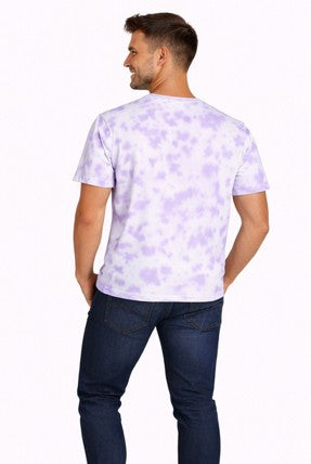 Unisex Tie Dye Oversized T-Shirt White Lavender
