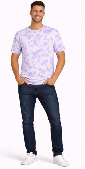 Unisex Tie Dye Oversized T-Shirt White Lavender