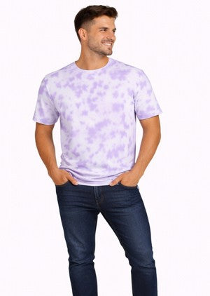 Unisex Tie Dye Oversized T-Shirt White Lavender