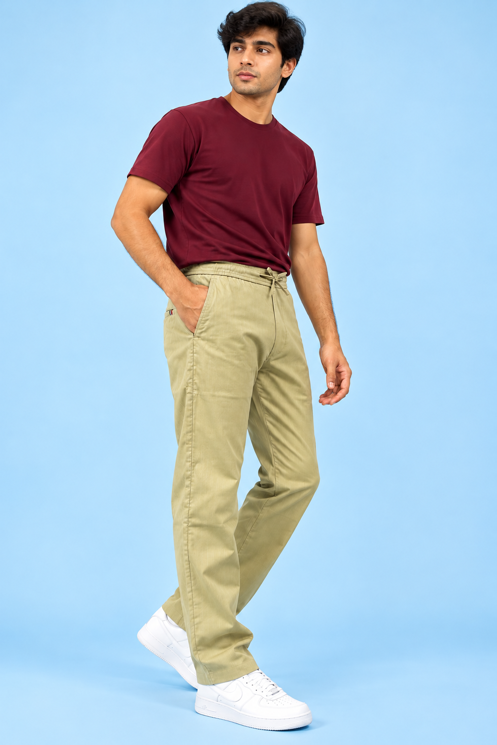 Linen Travel Pants Dark Beige