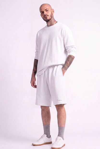 Cool Bee Regular Fit Shorts White for Men - Shorts Summer Casual India - Lifestyle View