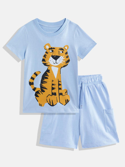 Coolbee Store Kids Boys Clothing Set - Sky Blue (KBSS25CS488) – back view