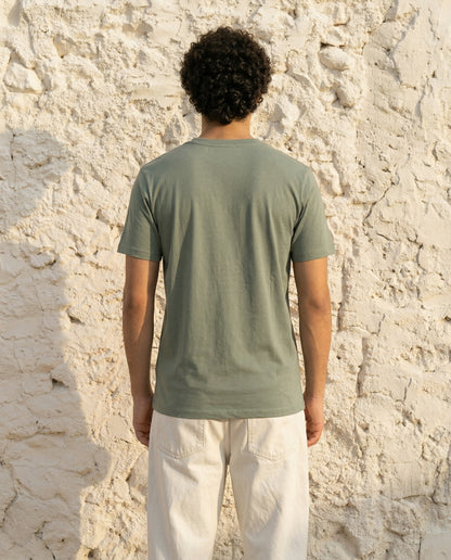 Cool Bee Essential Cotton Crew Neck T-Shirt Light Green for Men - Light Green Regular Fit Tee India - Lifestyle View