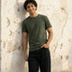 Essential Cotton Crew Neck T-Shirt Green