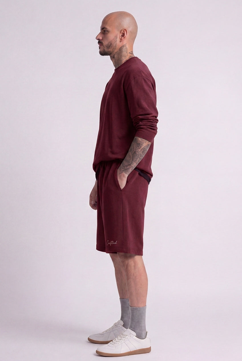 Cool Bee Regular Fit Shorts Maroon for Men - Shorts Summer Casual India - Lifestyle View