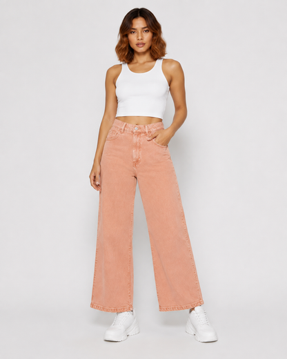 Peach Wide legs Jeans – Coolbee Store, photo 7 of 8