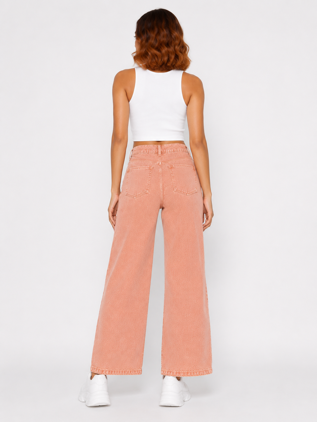 Peach Wide legs Jeans – Coolbee Store, photo 4 of 8