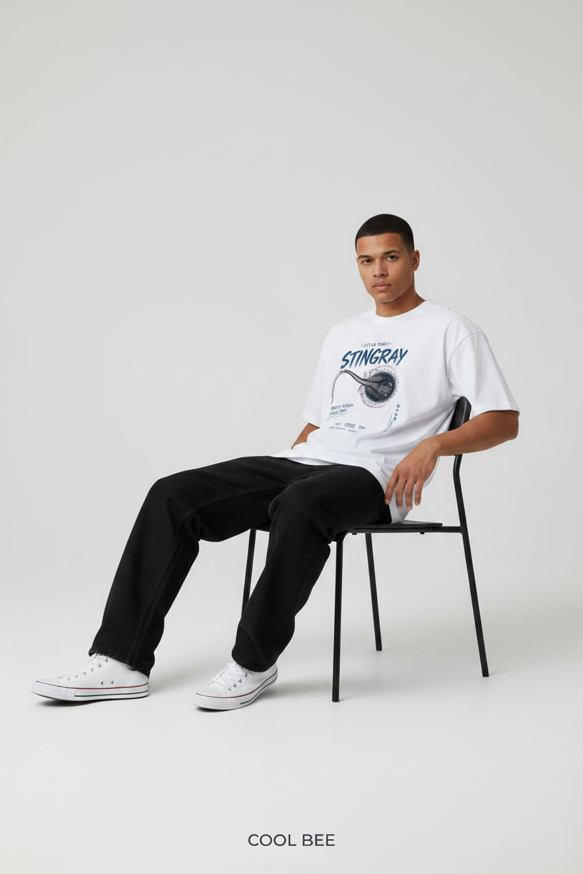 Stingray Tee White