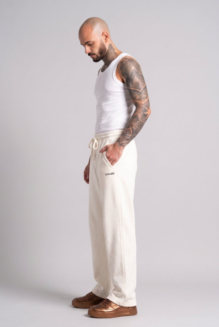 Cool Bee Joggers Off White for Men - Joggers Casual Streetwear India - Lifestyle View