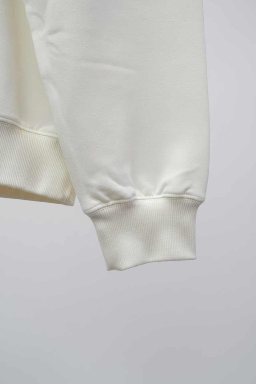 Ribbed cuff close-up - ironed
