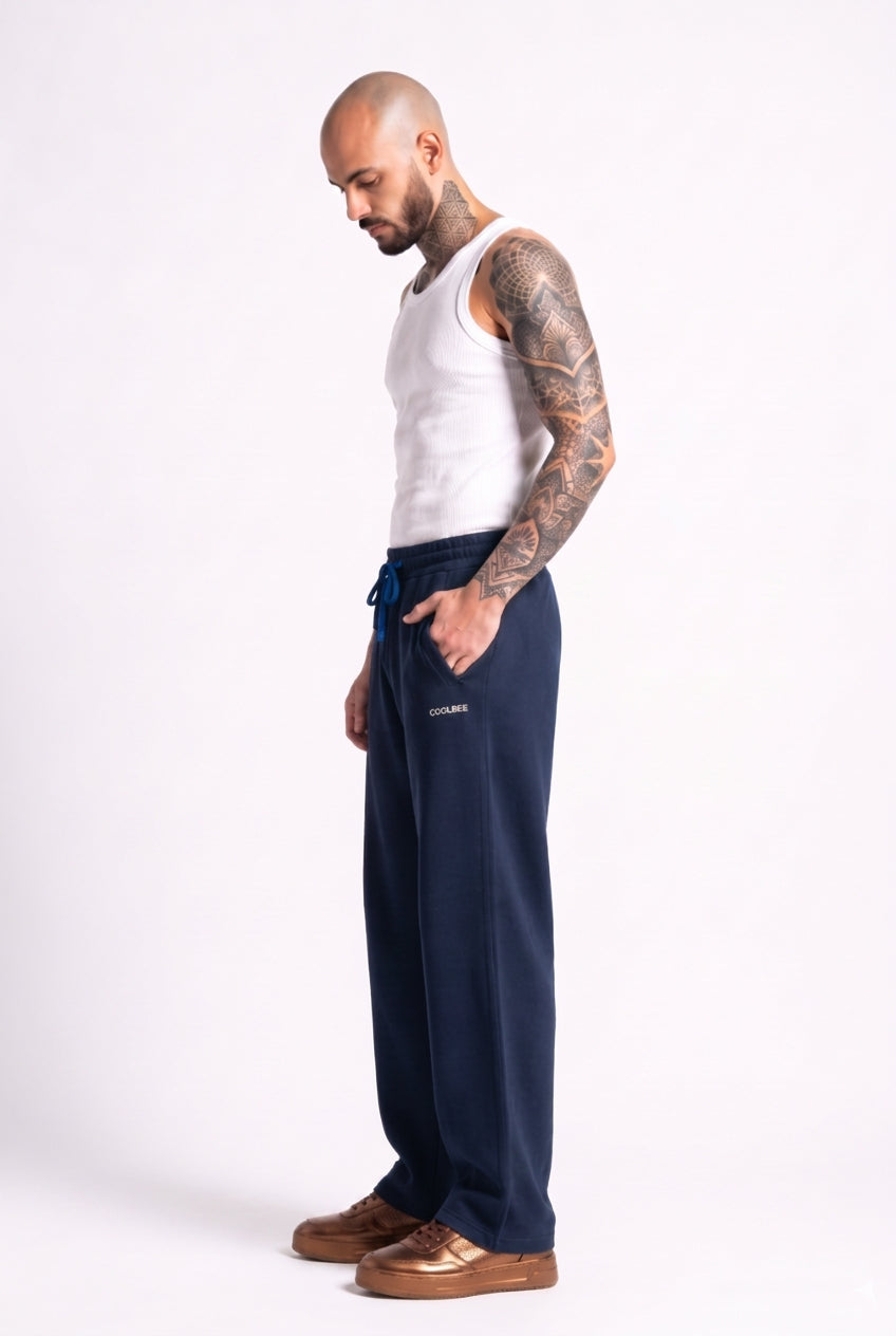 Cool Bee Joggers Navy Blue for Men - Navy Blue Joggers Casual Streetwear India - Lifestyle View