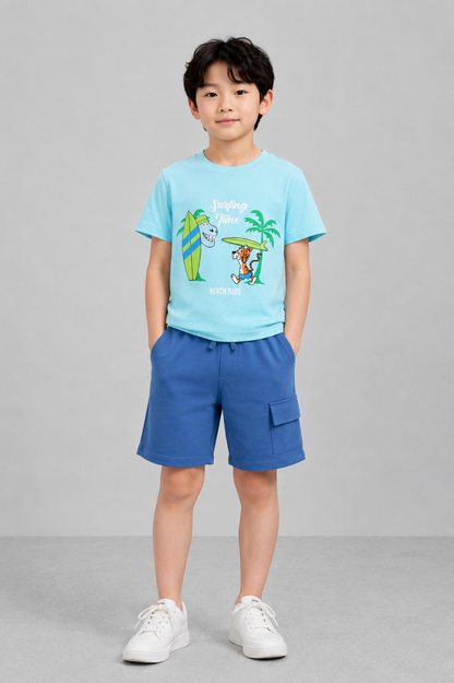 Coolbee Store Kids Boys Clothing Set - Sky Blue (CS012) – front view