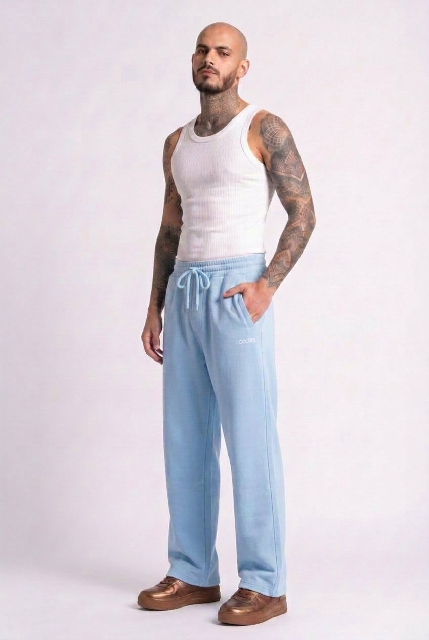 Cool Bee Joggers Sky Blue for Men - Sky Blue Joggers Casual Streetwear India - Detail View