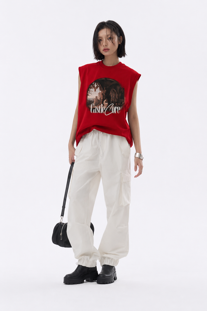 Castle Core Tank Tees Red