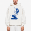 Abstract Motion Hoodie White