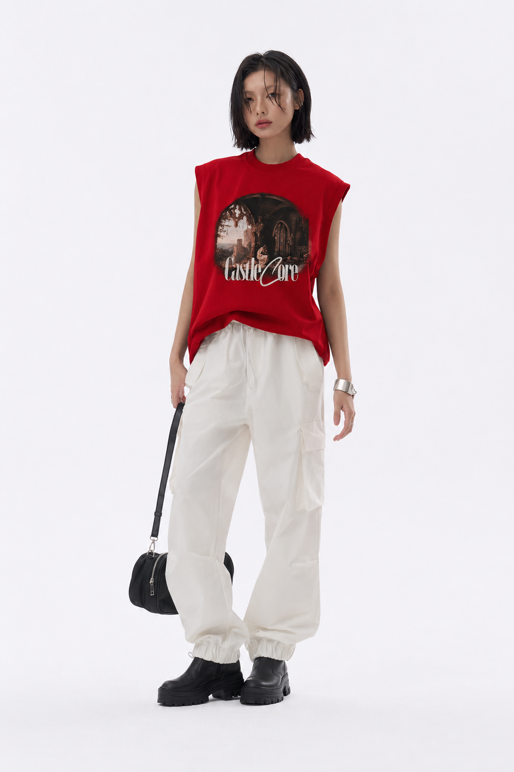 Castle Core Tank Tees Red