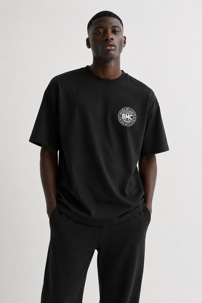Neon Owl Graphic Tee Black
