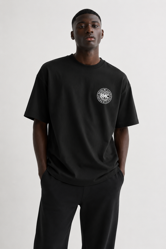 Neon Owl Graphic Tee Black