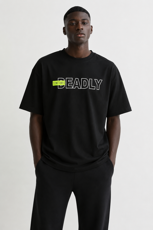 Midnight Deadly Graphic Tee Black