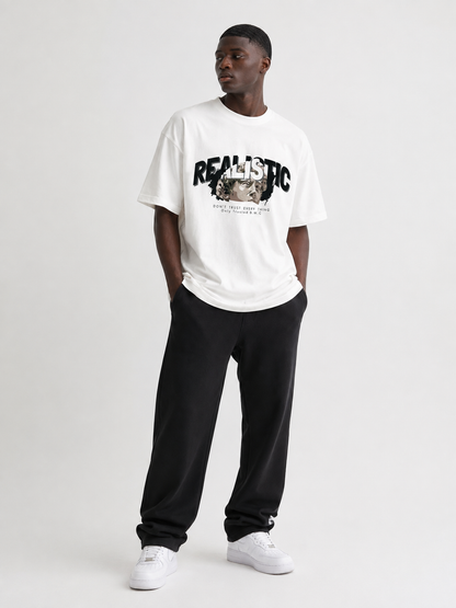 Realistic Graphic Tee White