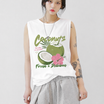 Coconut Paradise Tank Tees White