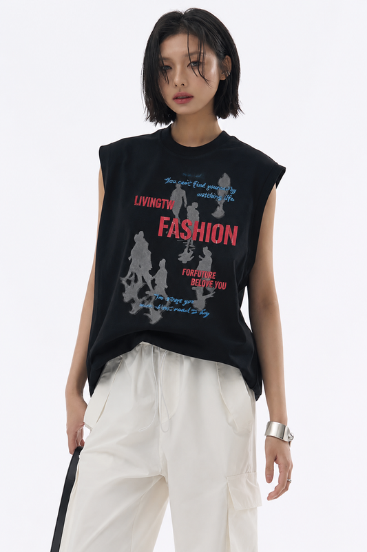 Coolbee Tropical Tank Tees Black