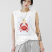 Lemon Tide Tank Tees White