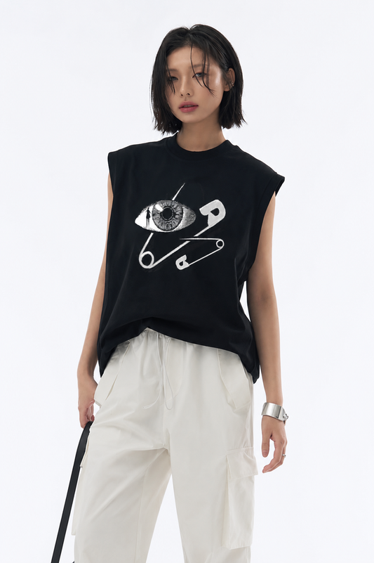 Watchful Eye Tank Tees Black