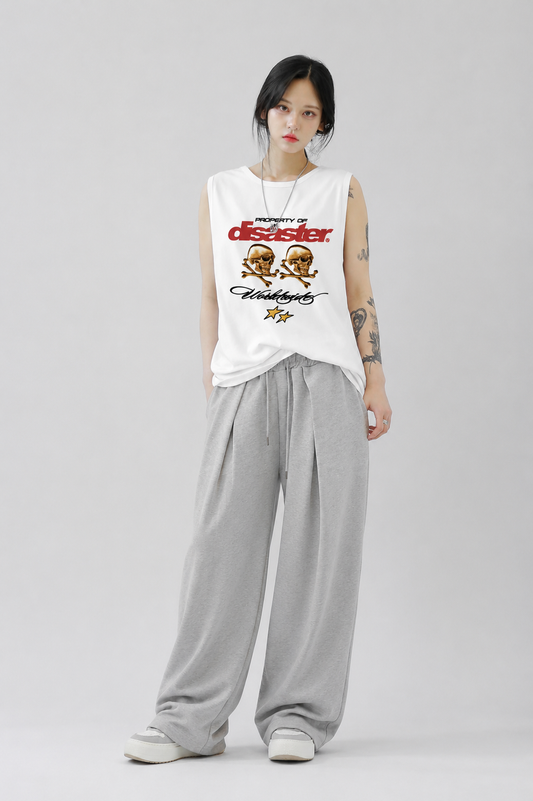 Coolbee Store Outlaw Script Tank Tees White – back view